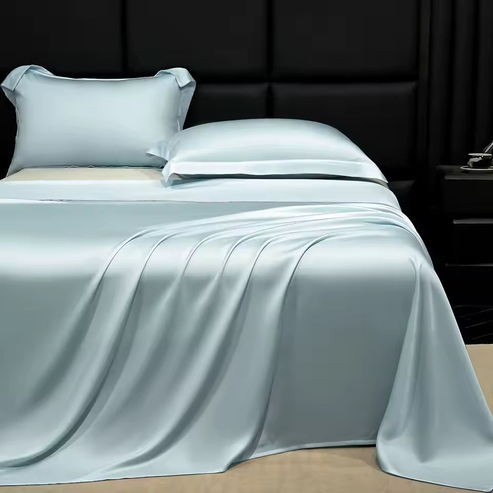 Luxueuze Satijnen Lakenenset – Zacht, Glad en Kreukvrij Beddengoed voor Comfortabele Slaap