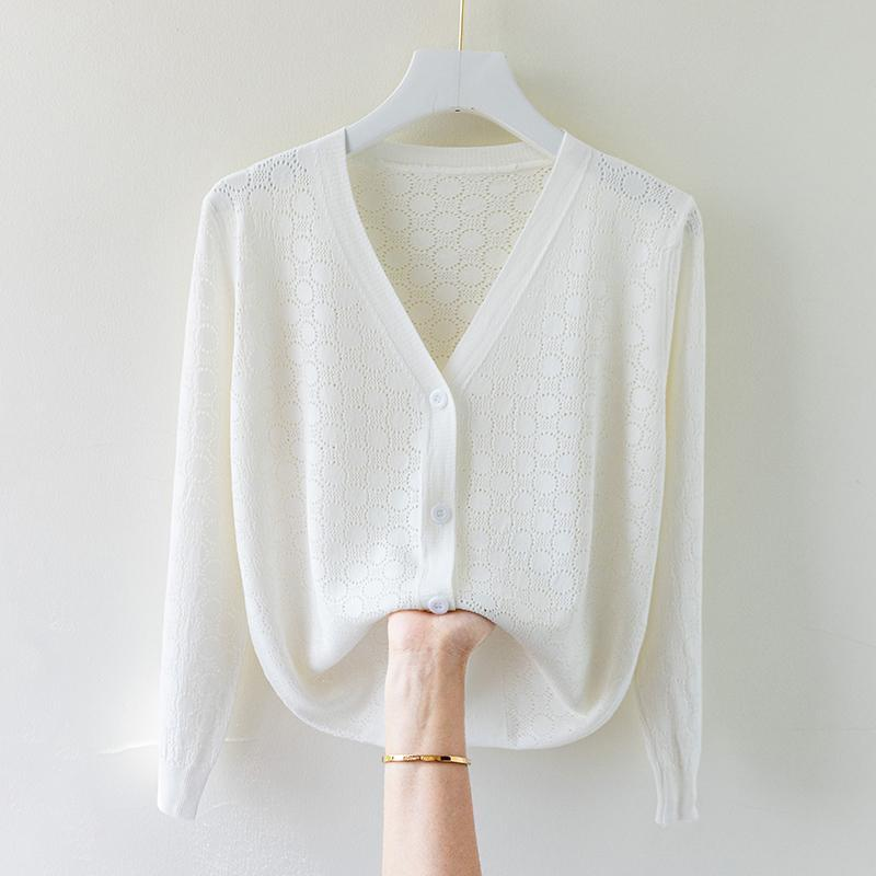Zijde Gebreide Cardigan Dames – Licht, Comfortabel & Elegante Zomerlaag