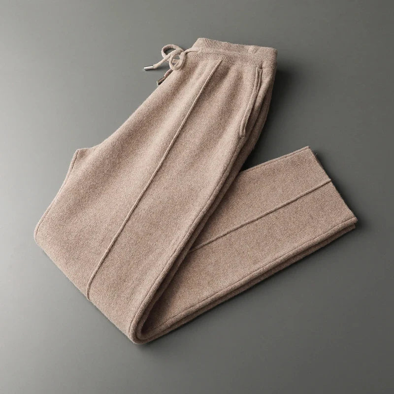 Luxe Kasjmier Broek voor Heren – Comfortabele Lounge Pants met Verfijnde Pasvorm