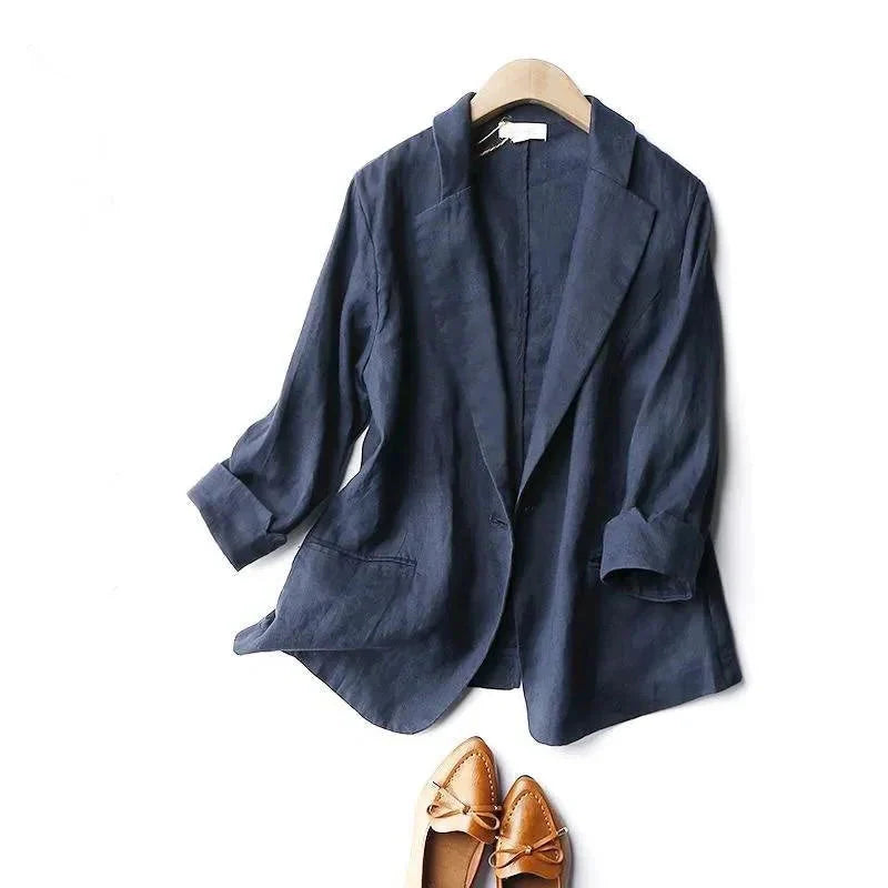 Linnen Blazer voor Dames – Lichtgewicht, Ademend & Stijlvol voor Zomer en Lente
