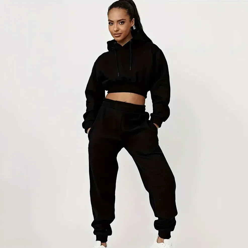 Dames Trainingspak – Pullover Trui & Sweatpants in Comfortabele Stijl