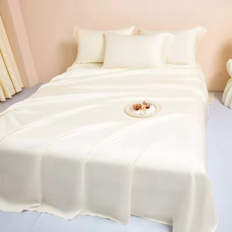 Luxueuze Satijnen Lakenenset – Zacht, Glad en Kreukvrij Beddengoed voor Comfortabele Slaap