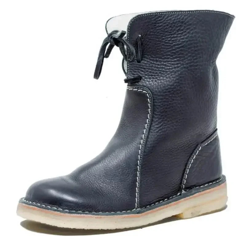 Stijlvolle Warme Boots – Comfortabele Dameslaarzen met Bontvoering & Antislip Zool
