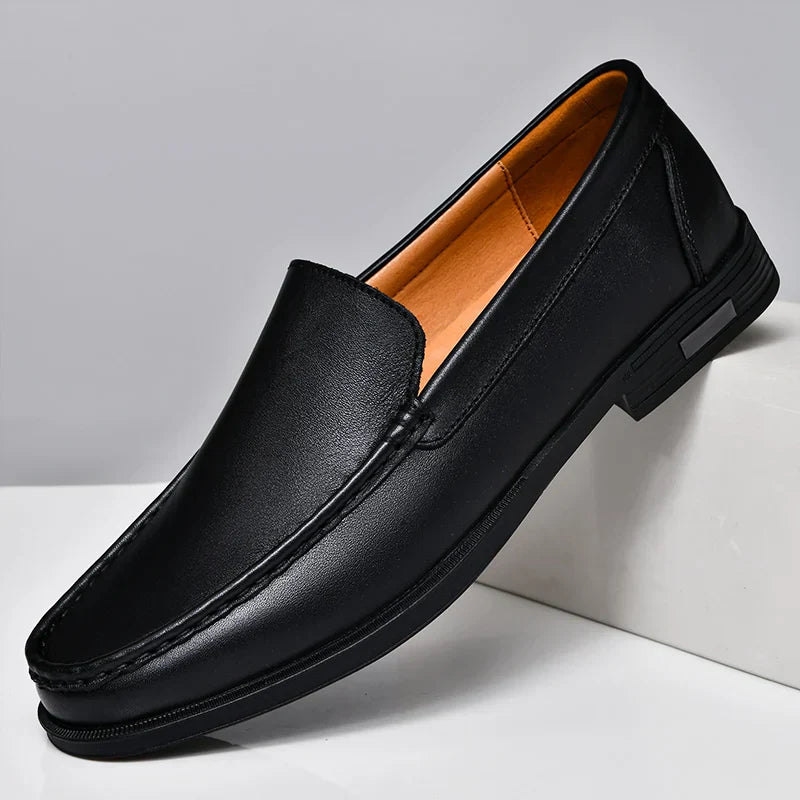 Heren Leren Loafers – Klassieke Instappers van Echt Leer met Comfortabele Zool