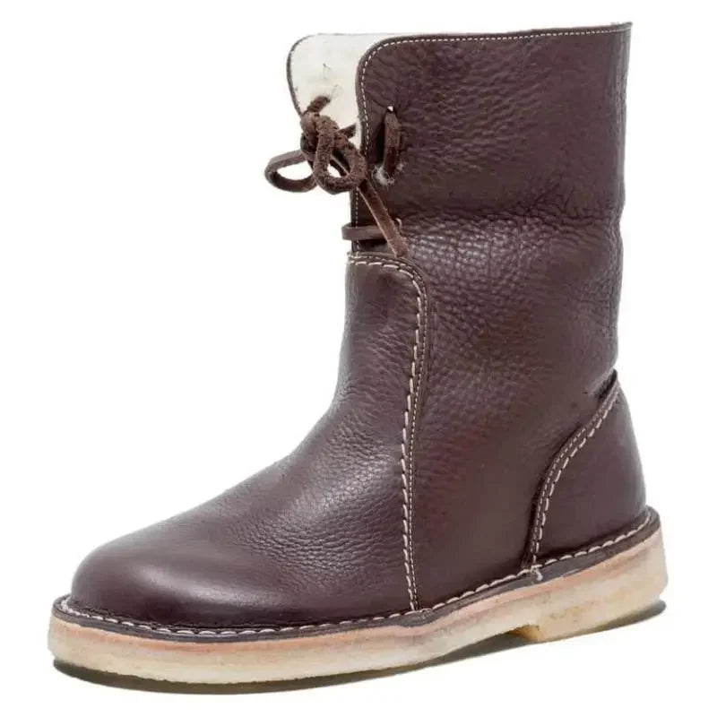 Stijlvolle Warme Boots – Comfortabele Dameslaarzen met Bontvoering & Antislip Zool