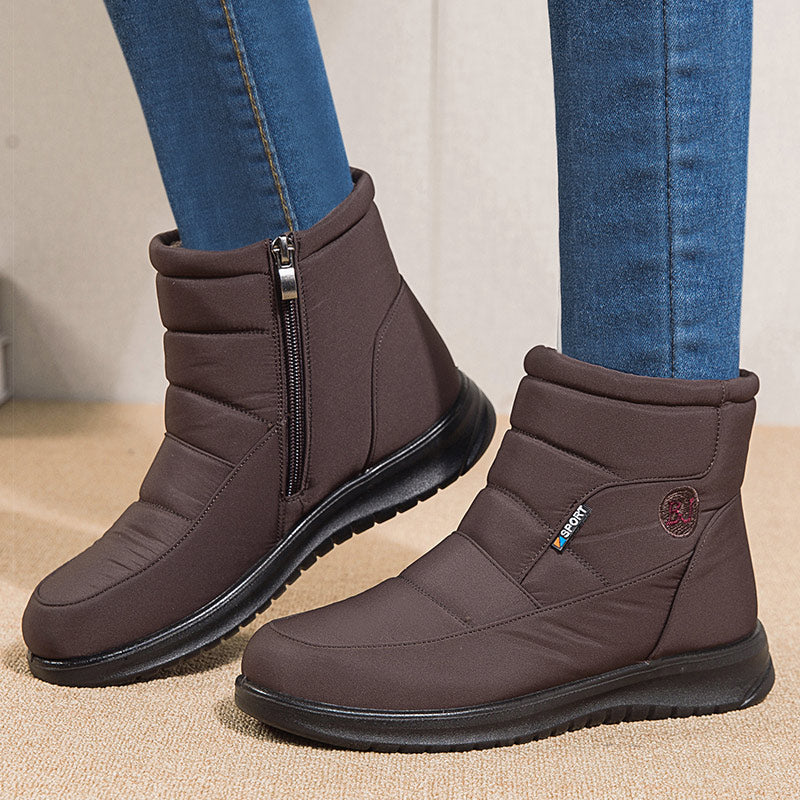 Warme Dames Gewatteerde Winter Enkelboots met Bontvoering & Antislip Grip
