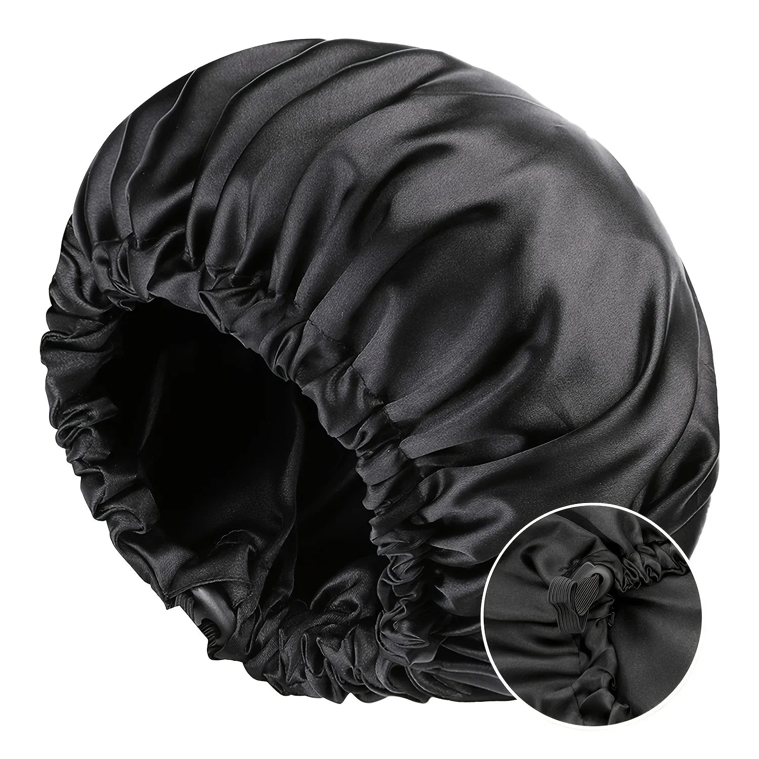 Dames Mode Bonnet – Zachte Zijdezachte Dubbelgelaagde Haarmuts met Knopen, Verstelbaar & Comfortabel voor Dagelijks Gebruik en Slaap