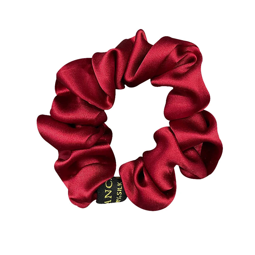 Zijde Haar Scrunchie met Zilverionen Bescherming – Zacht, Antibacterieel en Haarsafe
