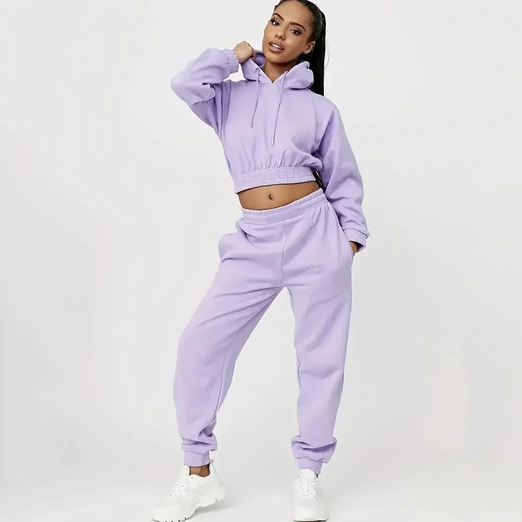 Dames Trainingspak – Pullover Trui & Sweatpants in Comfortabele Stijl