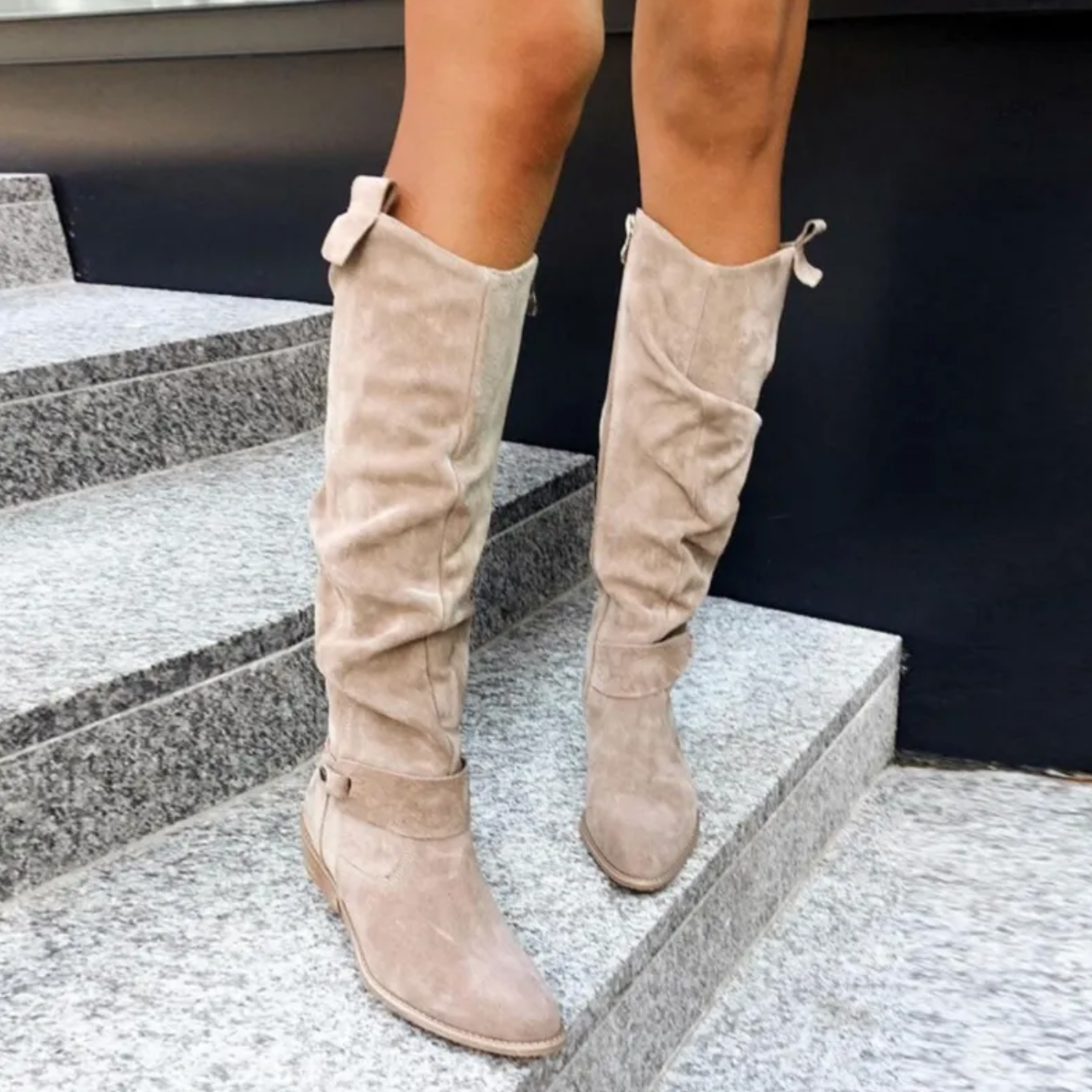 Hoge Laarzen voor Dames – Elegante Winterlaarzen met Antislipzool & Warm Binnenfutter