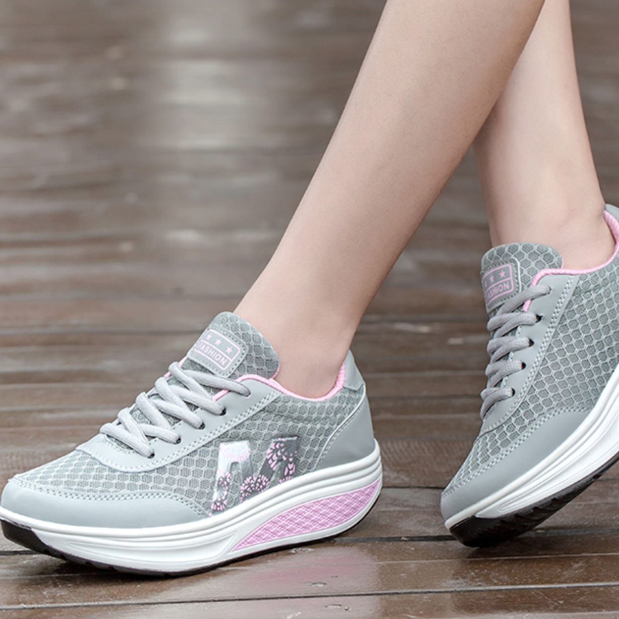 Dames Orthopedische Sneakers – Comfortabele Veterschoenen met Bogensteun en Verende Zool voor Wandelen