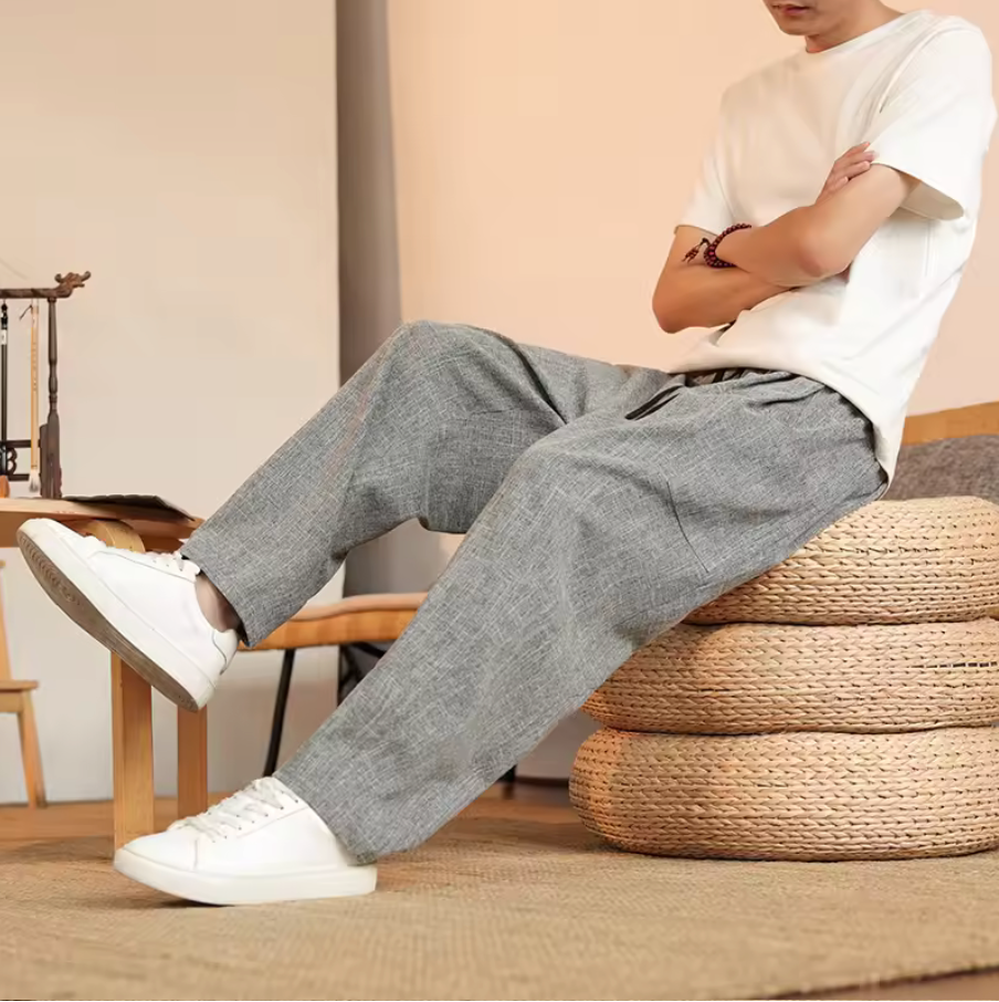 Ultrazachte Ademendende IJszijde Broek – Comfortabele Loungebroek met Relaxte Pasvorm