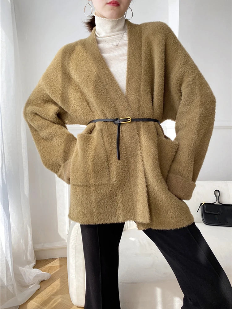 Pluche Wikkelvest | Ultiem Zacht Shawl-Style Loungewear met Zakken & Duimgaten
