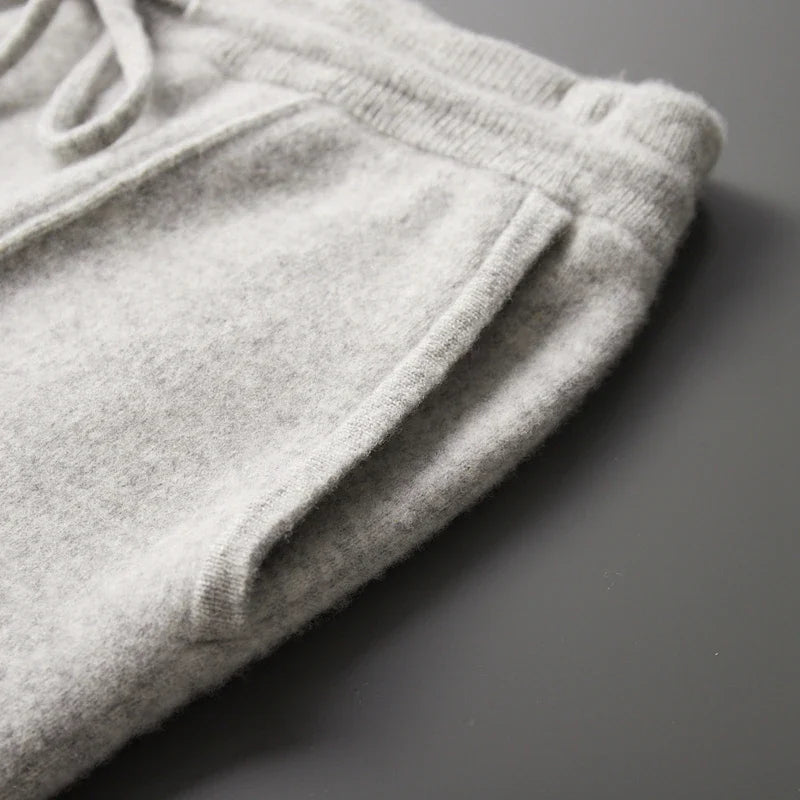 Luxe Kasjmier Broek voor Heren – Comfortabele Lounge Pants met Verfijnde Pasvorm