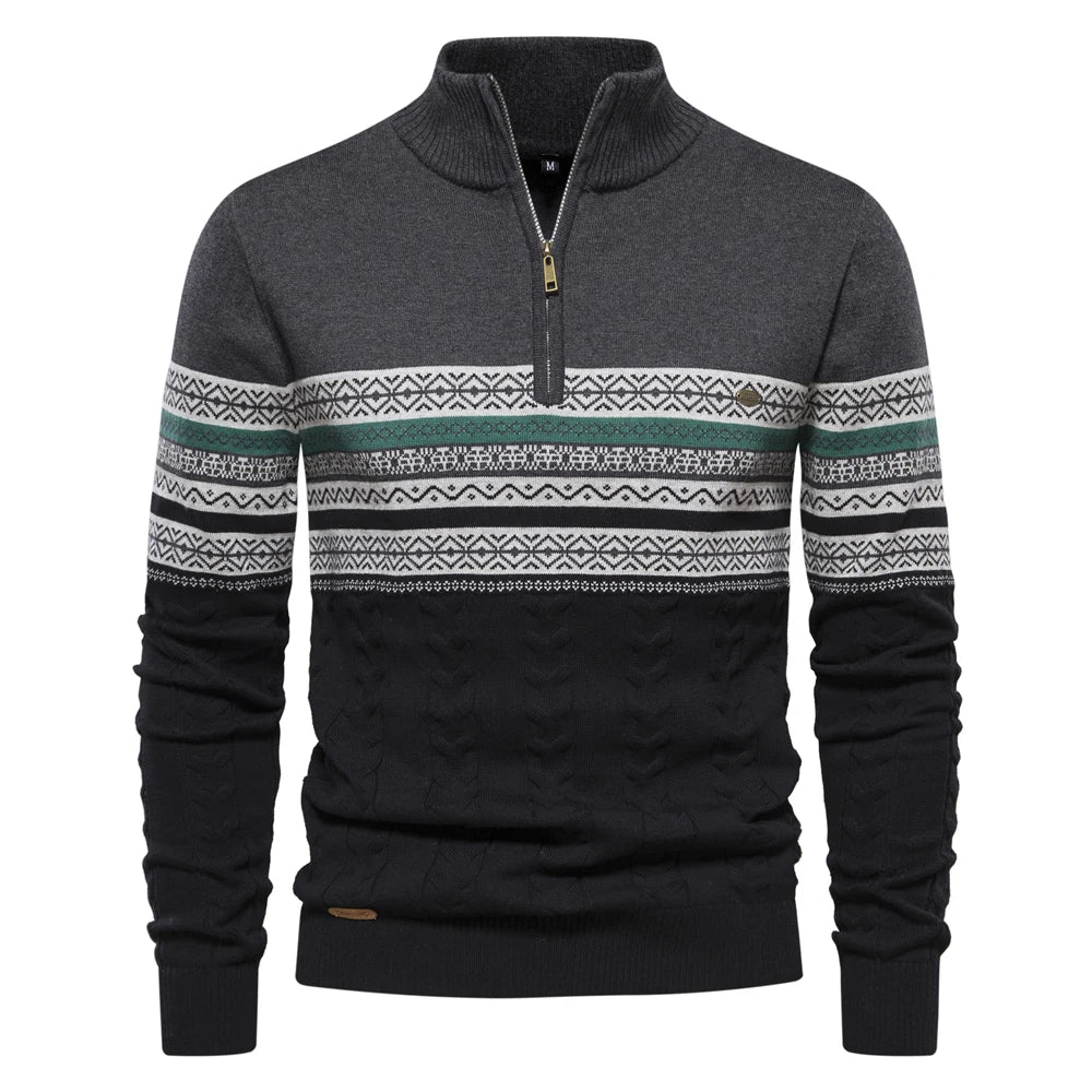 Heren Premium Katoenen Zip Polo – Tijdloze Stijl & Dagelijks Comfort