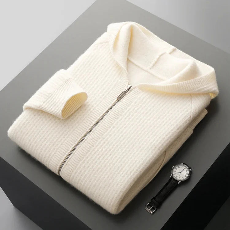 Cashmere Zip Hoodie – Luxe, Comfortabele en Zachte Hoodie van Kasjmier