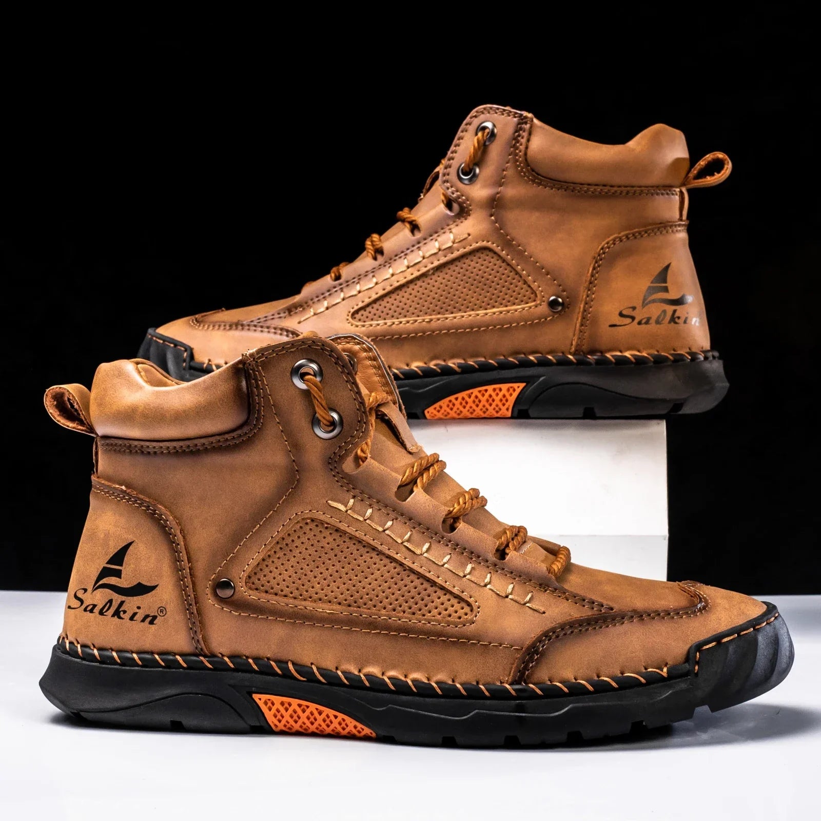 Hoge Top Schoenen – Premium Leer, Waterdicht en Ademend voor Ultiem Comfort
