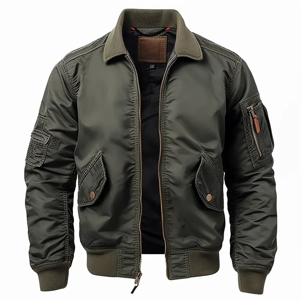 Gridlock Bomberjack – Stoer Heren Jack met Duurzaam Canvas & Functioneel Design