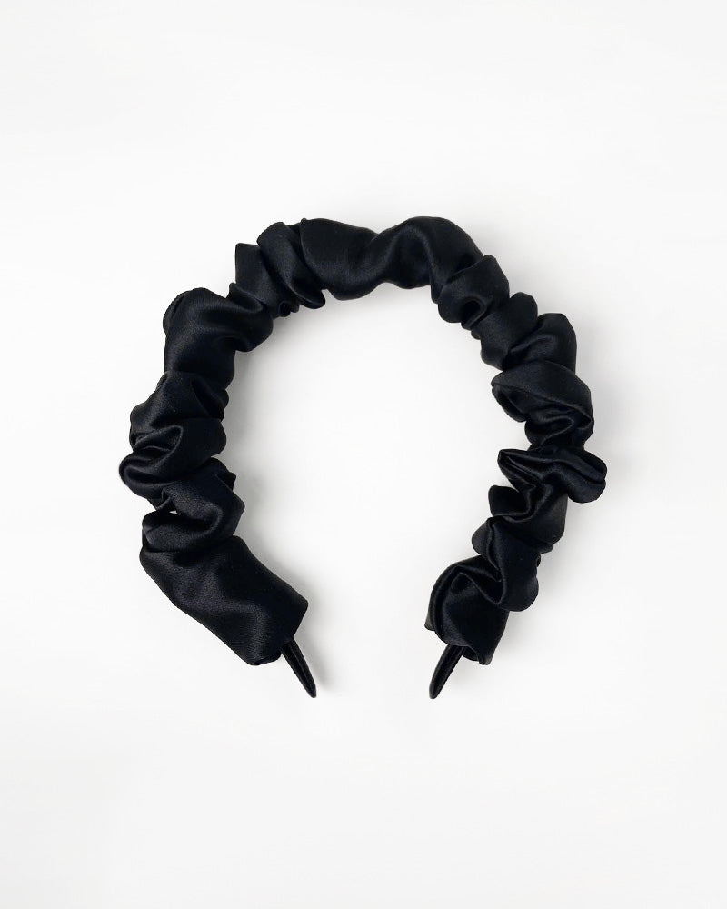 Zijde Plissé Haarband – Luxe Moerbeizijde Accessoire voor Stijl & Comfort