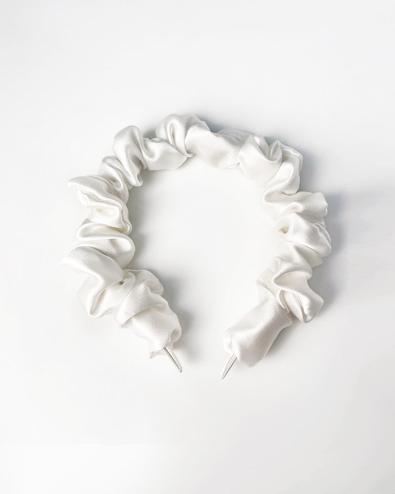 Zijde Plissé Haarband – Luxe Moerbeizijde Accessoire voor Stijl & Comfort