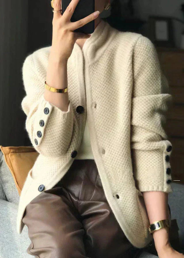 Vest in Kasjmiermix met Knopen – Tijdloze Luxe & Comfort voor Elke Look