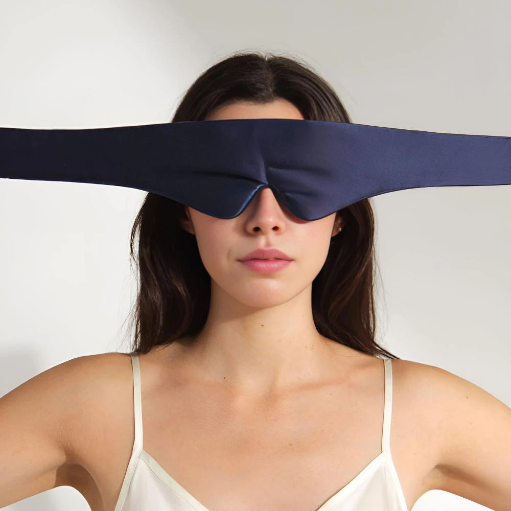 Luxe Zijde Slaapmasker – Lichtblokkerend Oogmasker voor Diepe Rust & Ontspanning