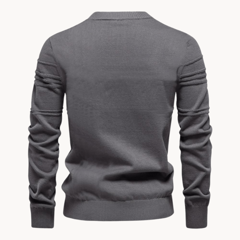 Slim Fit Herentrui met Ruitpatroon – Zachte Gebreide Trui van Ademend Katoen