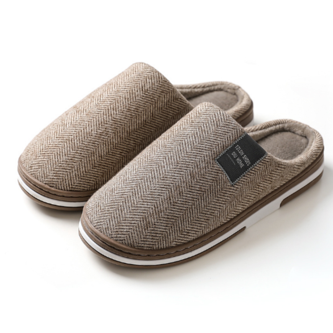 Heren Huisschoenen – Comfortabele Pantoffels met Zachte Voering