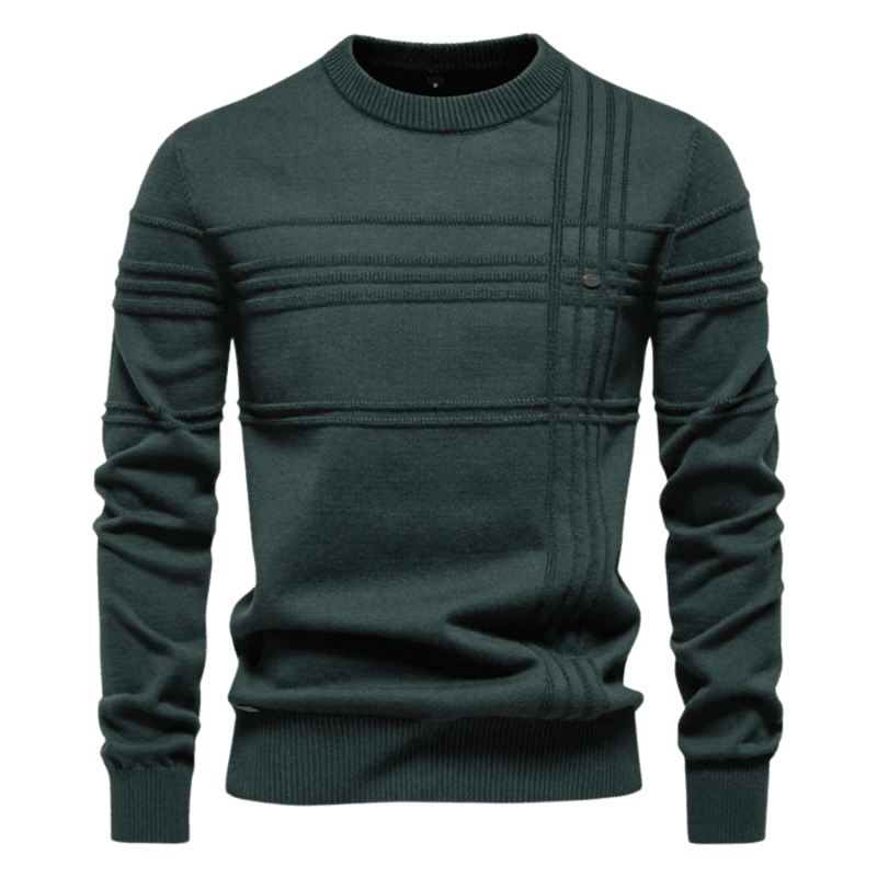 Slim Fit Herentrui met Ruitpatroon – Zachte Gebreide Trui van Ademend Katoen