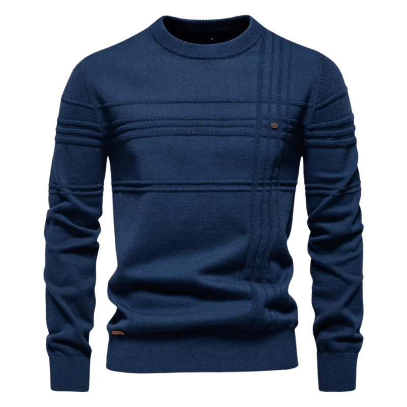 Slim Fit Herentrui met Ruitpatroon – Zachte Gebreide Trui van Ademend Katoen