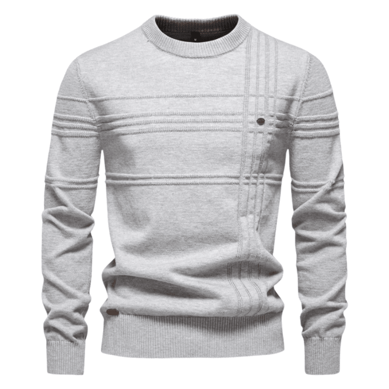 Slim Fit Herentrui met Ruitpatroon – Zachte Gebreide Trui van Ademend Katoen