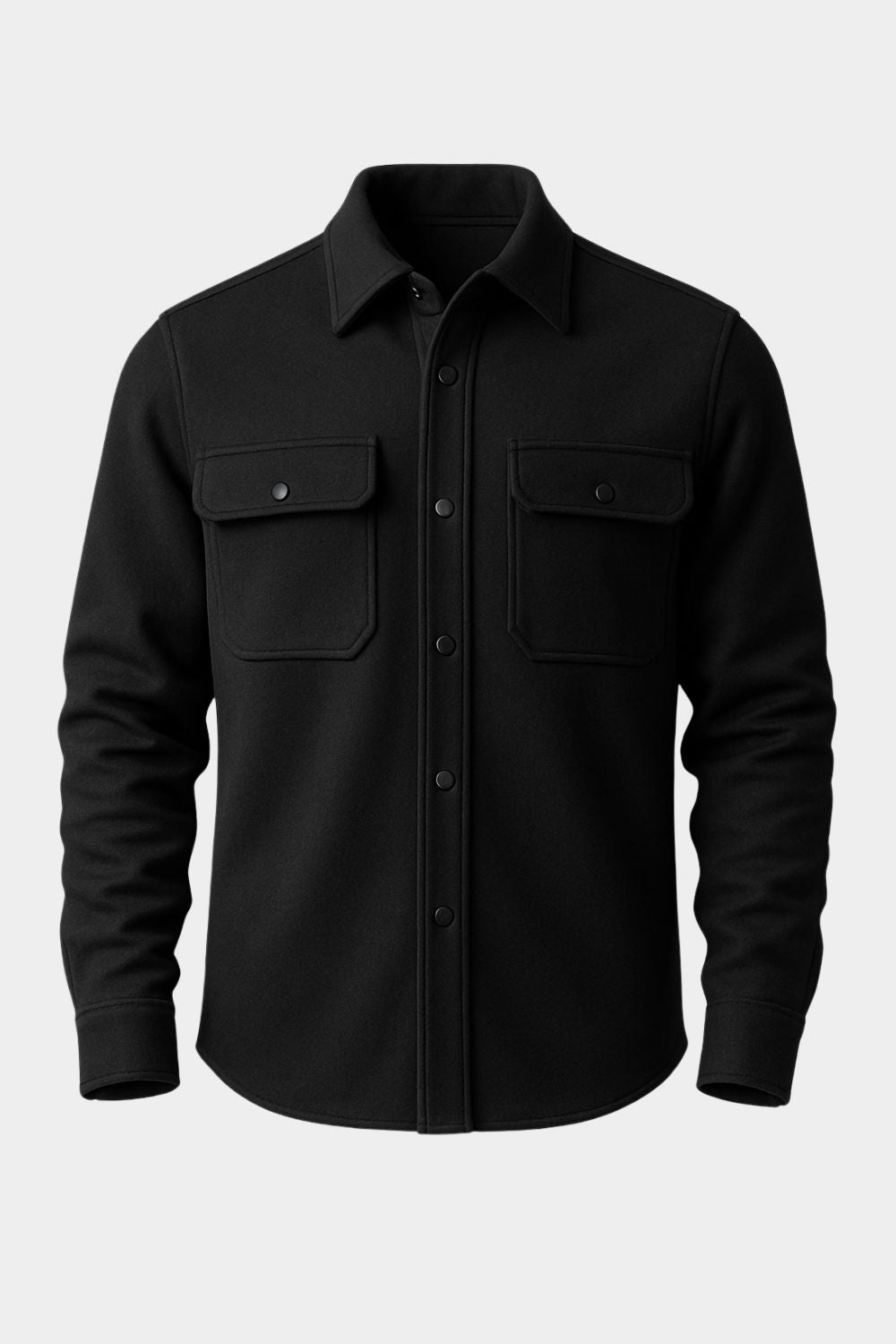 Zwart Overshirt – Stijlvol en Veelzijdig Shirtjack voor Dames en Heren