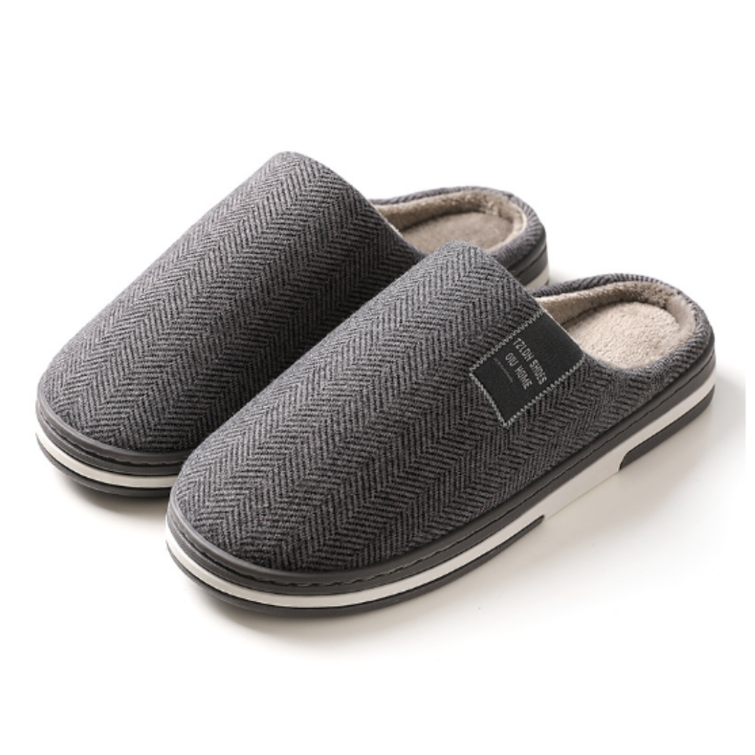 Heren Huisschoenen – Comfortabele Pantoffels met Zachte Voering