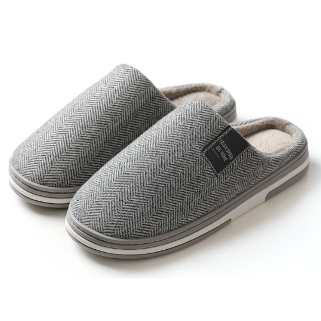 Heren Huisschoenen – Comfortabele Pantoffels met Zachte Voering