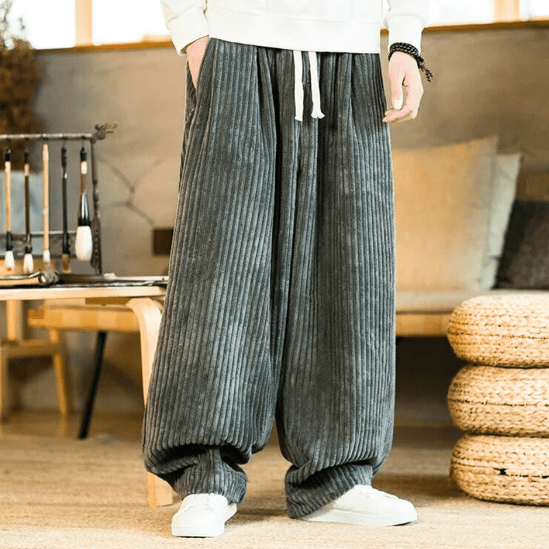 Corduroy Sweatpants – Comfortabele Geribbelde Corduroy Joggingbroek voor Casual Stijl