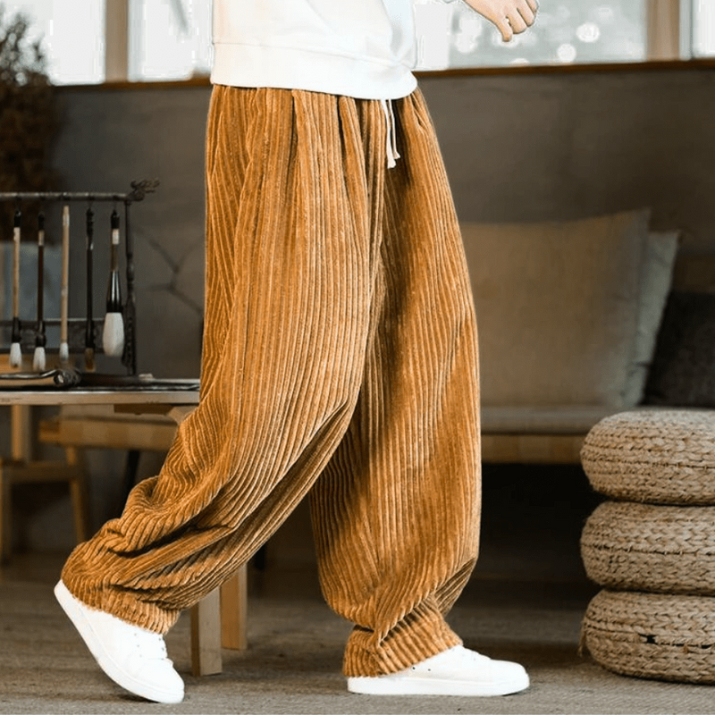 Corduroy Sweatpants – Comfortabele Geribbelde Corduroy Joggingbroek voor Casual Stijl