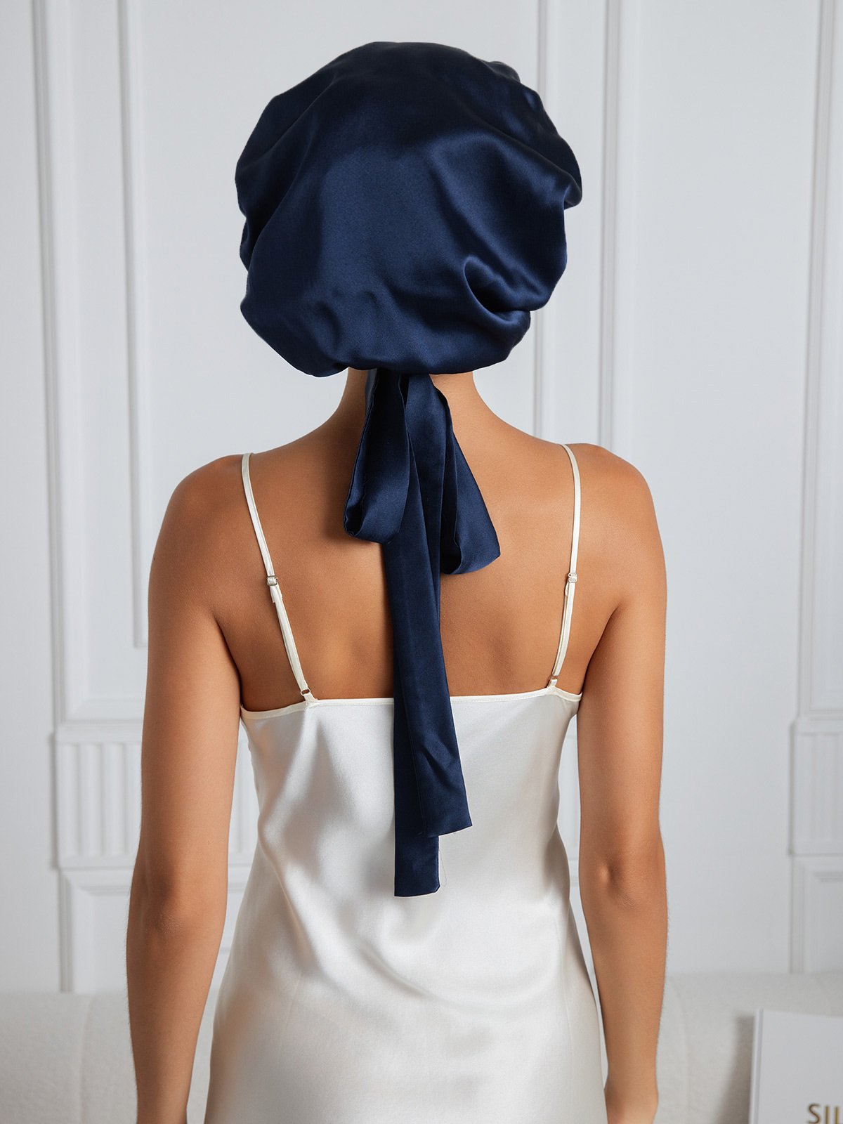 (1+1 Free) Pure Silk Sleep Cap with Ties