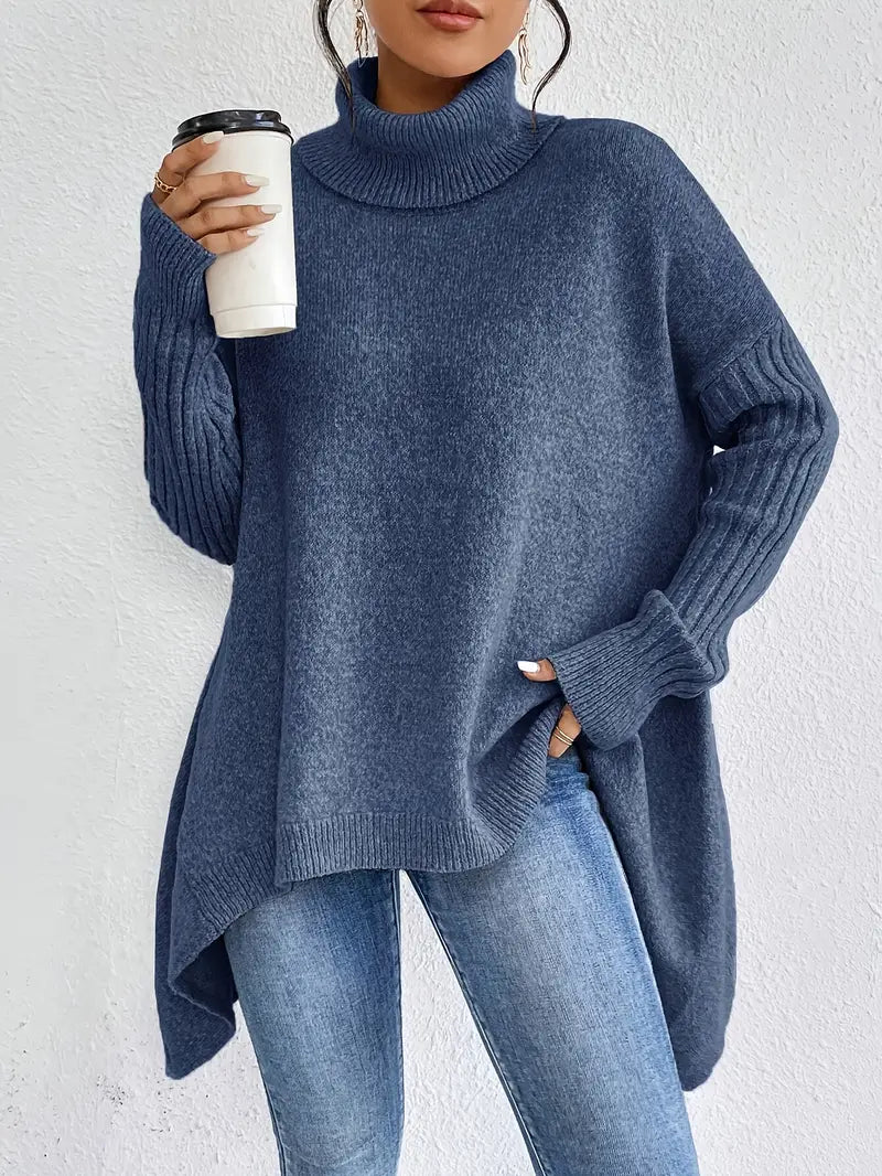 Lange Rollkragen Trui voor Dames – Oversized, Warm & Tijdloos