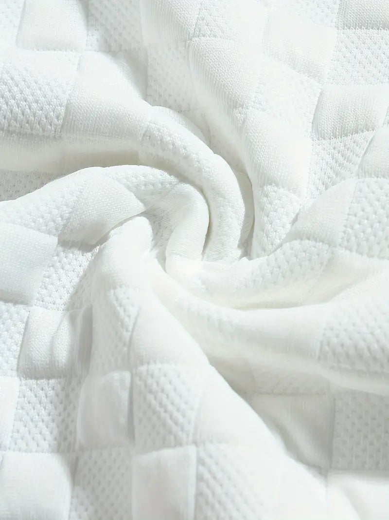 Casual Heren Sweater met Ronde Hals – Reliëf Geblokt Patroon Top