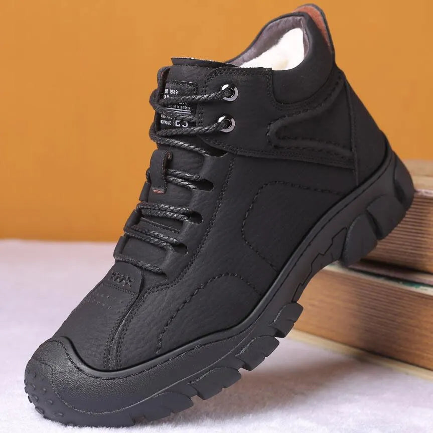 Heren Orthopedische Bruine Leren Enkelboots – Comfortabele en Stijlvolle Casual Schoenen