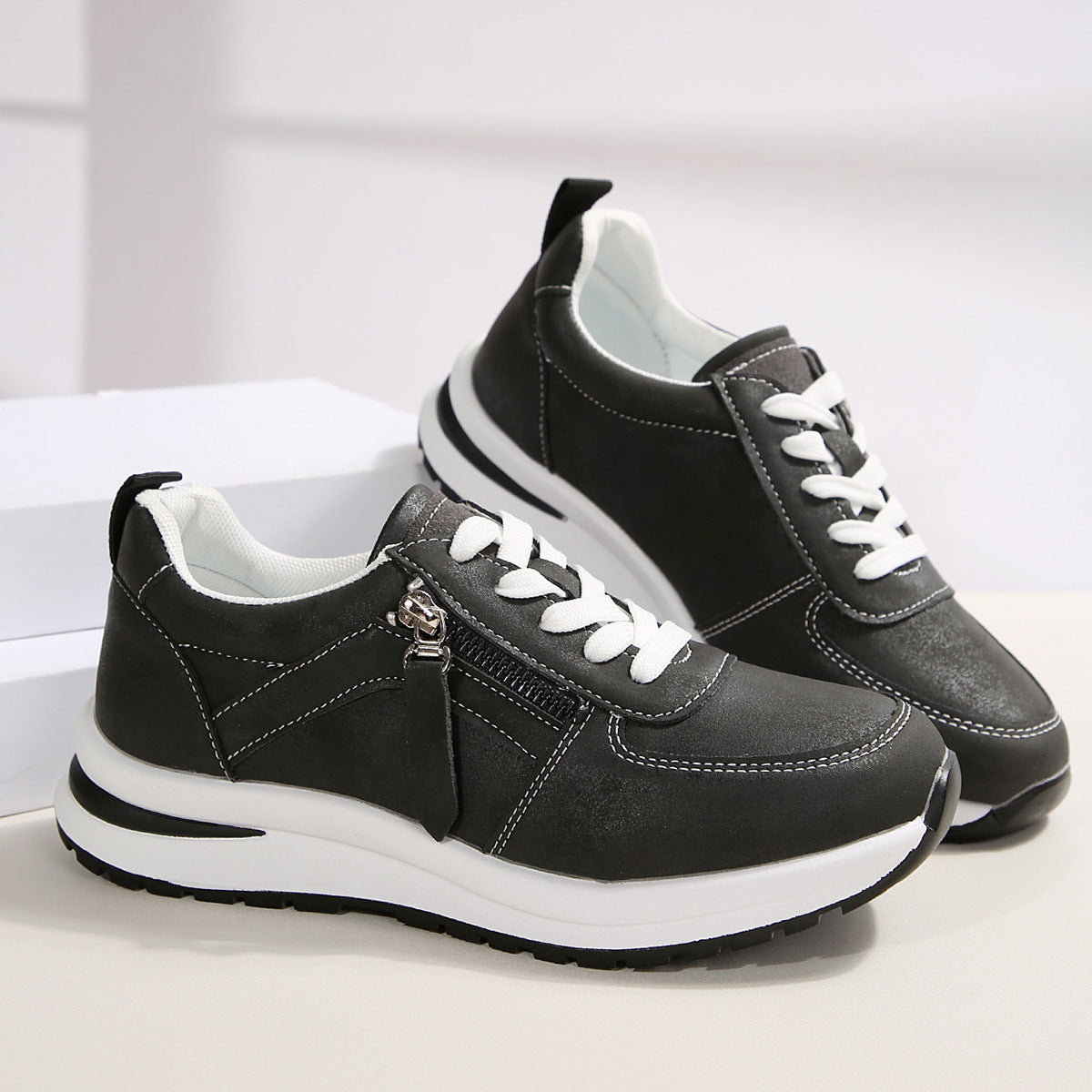 Dames Sneakers met Verborgen 10cm Verhoging – Lichtgewicht Streetwear Schoenen met Comfortzool en Zijrits