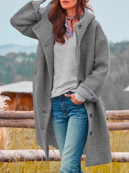Oversized Warme Jas met Capuchon – Stijlvol, Comfortabel & Perfect voor Herfst en Winter