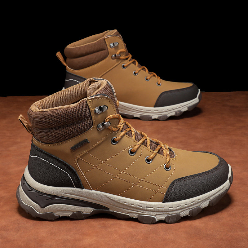 Orthopedische Heren Werk- & Wandelschoenen – Brede Neus, Enkel- & Voetboogondersteuning, Waterdicht & Anti-Slip