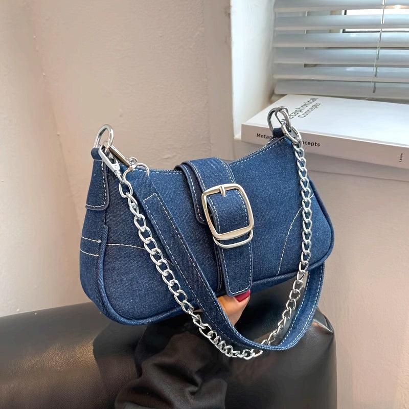 Denim Shoulder Bag – Trendy en Duurzame Schoudertas van Spijkerstof