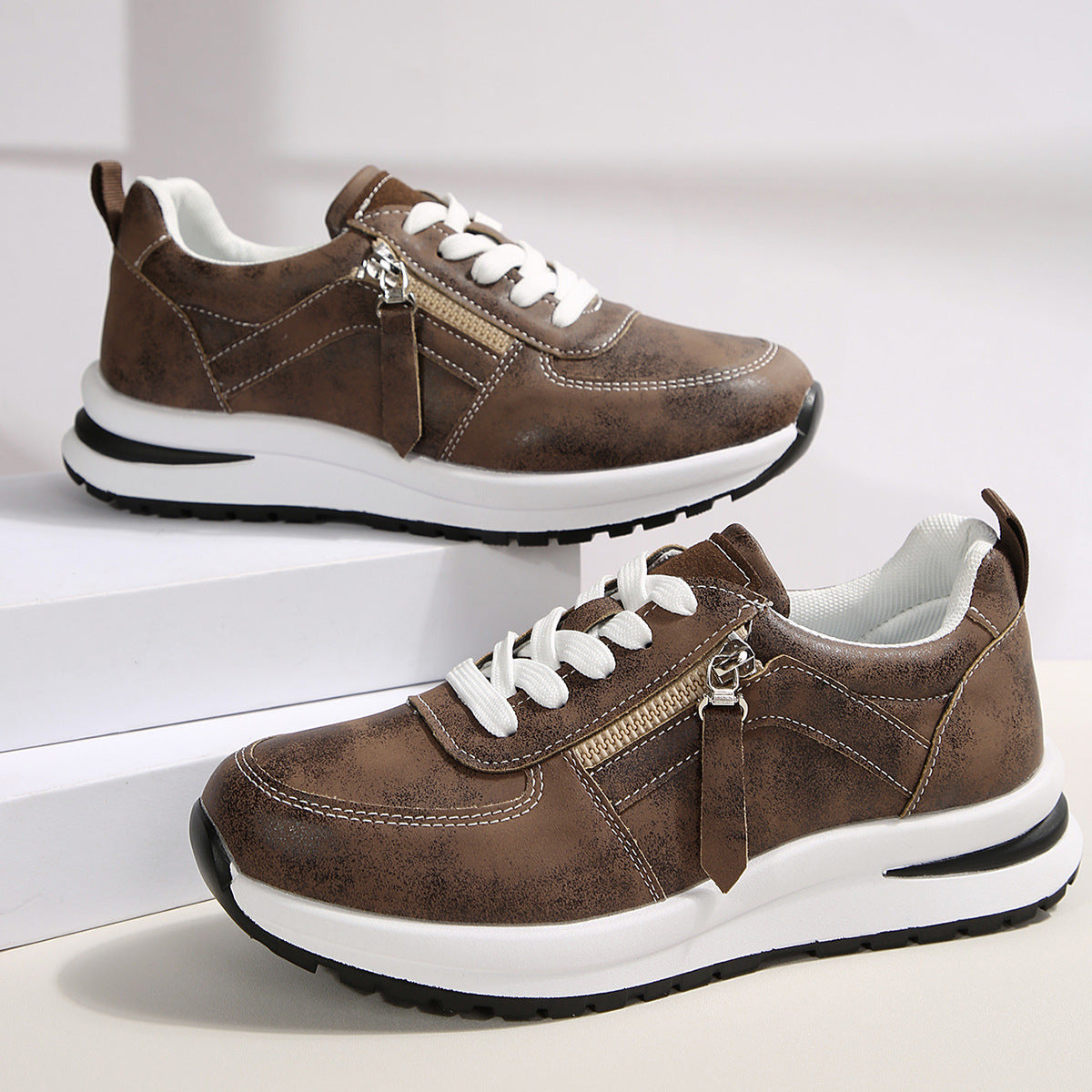 Dames Sneakers met Verborgen 10cm Verhoging – Lichtgewicht Streetwear Schoenen met Comfortzool en Zijrits