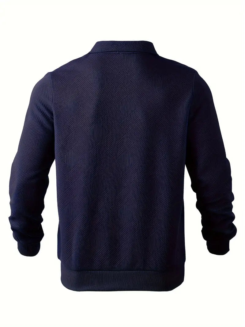 Vintage Zip-Up Hoodie met Geometrisch Design – Tijdloze Stijl & Comfort