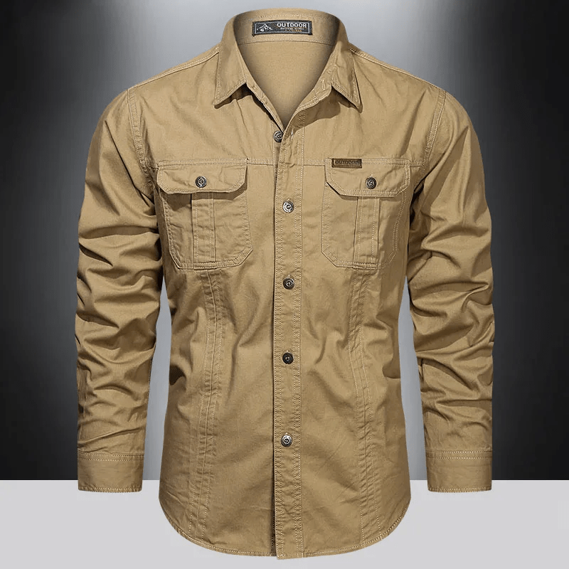 Langsleeve Cargo Shirt voor Heren – Stoer, Functioneel & Comfortabel voor Elke Dag