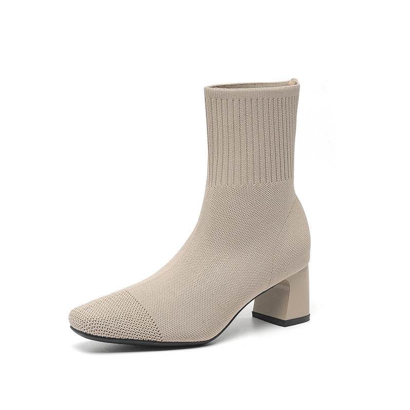 Bottines Tendance Tricotées – Elegante en Comfortabele Gebreide Enkellaarsjes voor Dames