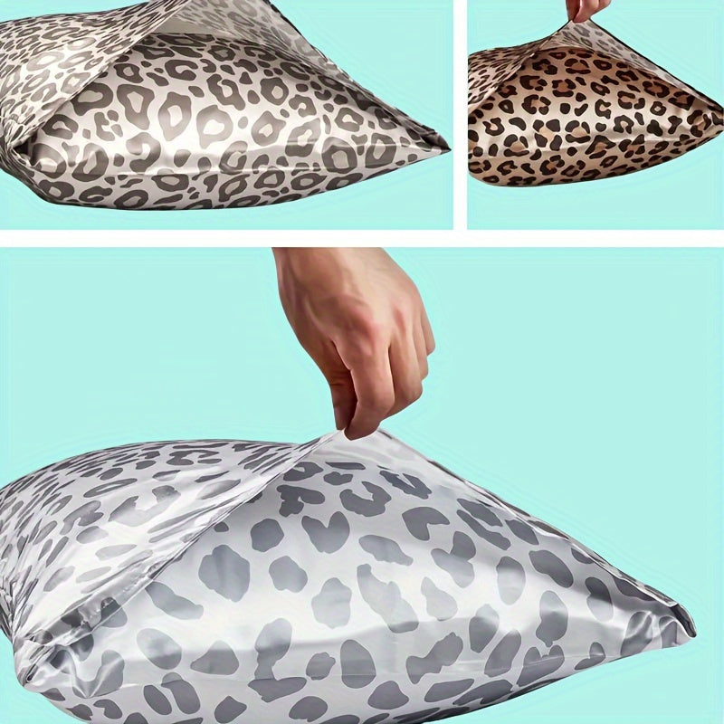 2-delige Satijnen Kussensloopset – Zachte Luipaardprint Kussenslopen met Envelopsluiting
