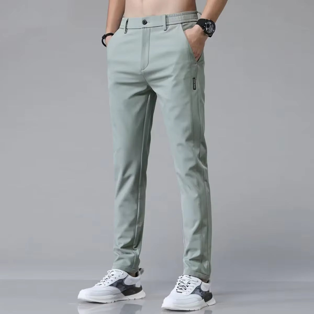 Tailored Broek voor Heren – Lichtgewicht, Ademend & Strijkvrij met Slim Fit
